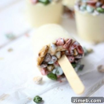 White Chocolate Custard Frozen Pops
