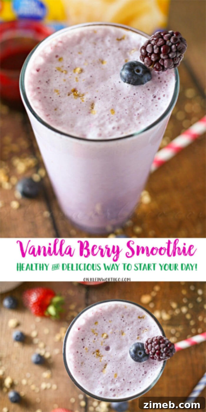Velvet Berry Dream 2 Vanilla Berry Smoothie - Your Delicious & Healthy Breakfast