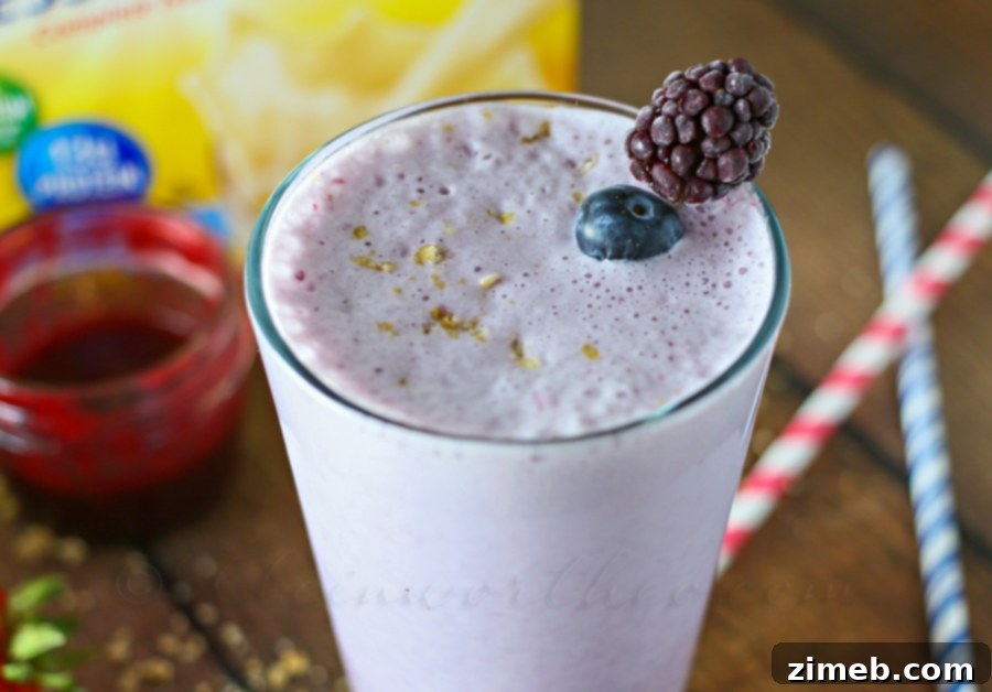 Velvet Berry Dream 3 Vanilla Berry Smoothie - Healthy Breakfast Recipe