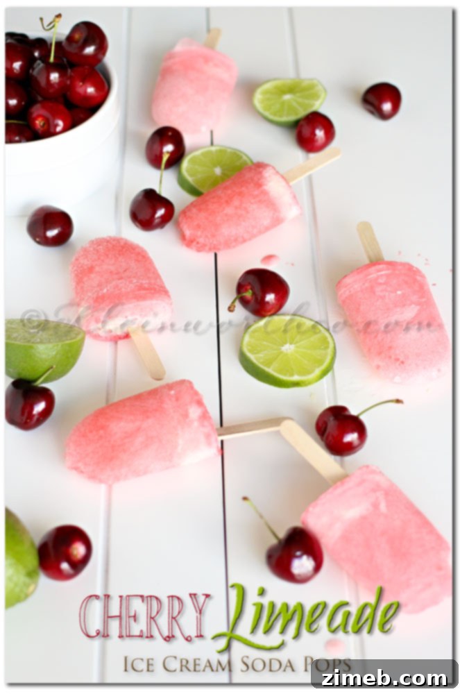 Classic Black and White Fudge Pops 8 Cherry Limeade Ice Cream Soda Pops recipe