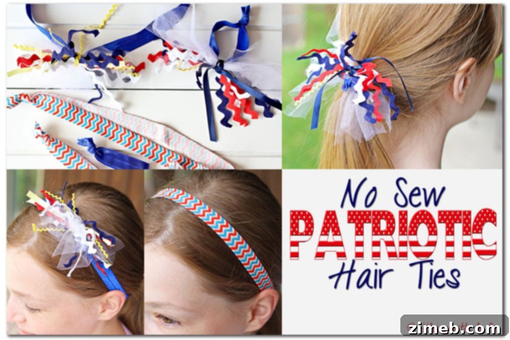Cozy Patchwork Flag Pillow 12 No Sew Patriotic Hair Ties Tutorial