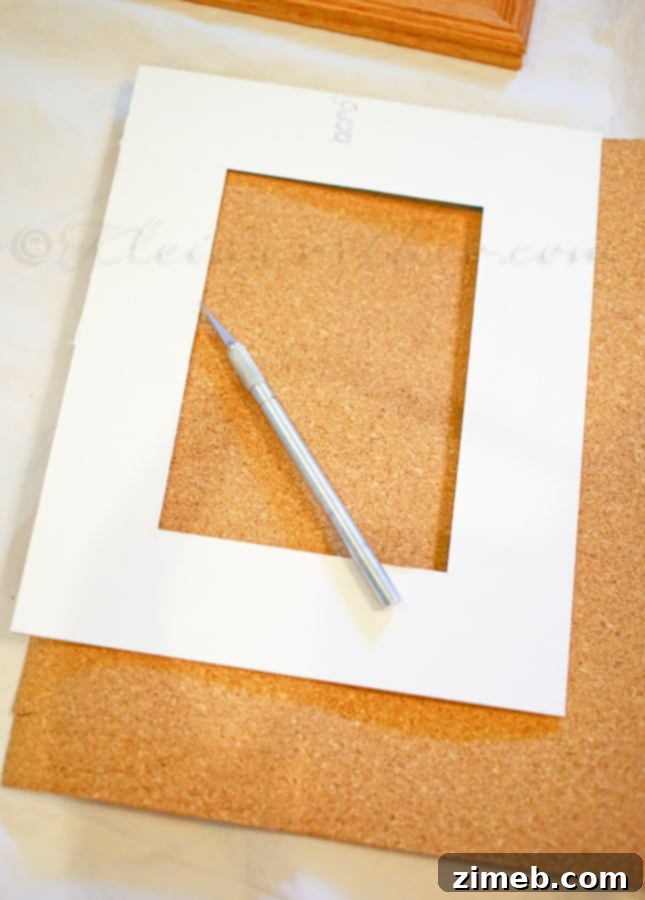 Coastal Chic Pinboard 4 Beachy Painted Corkboard - Cork Preparation