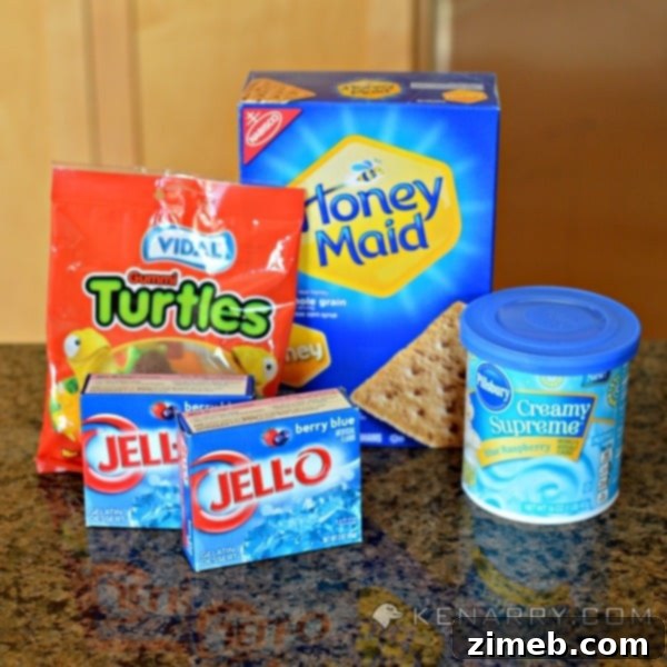 Blue Raspberry Jello Cups for Kids: Tropical Turtle Beach - Kenarry.com