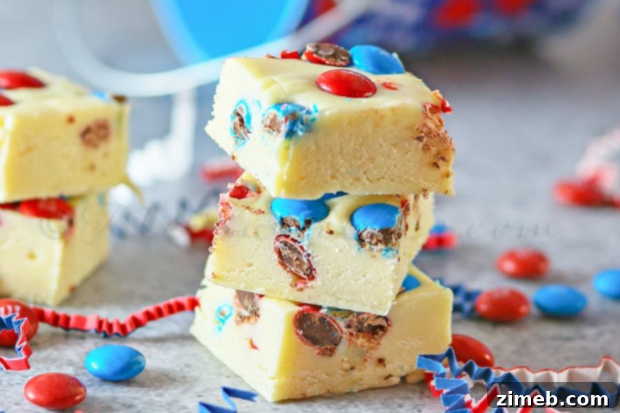 Red, White & Blue Fudge