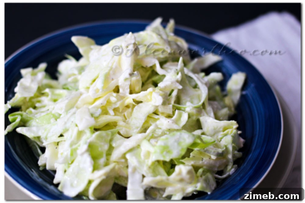 Refreshing Garlic Cabbage Slaw