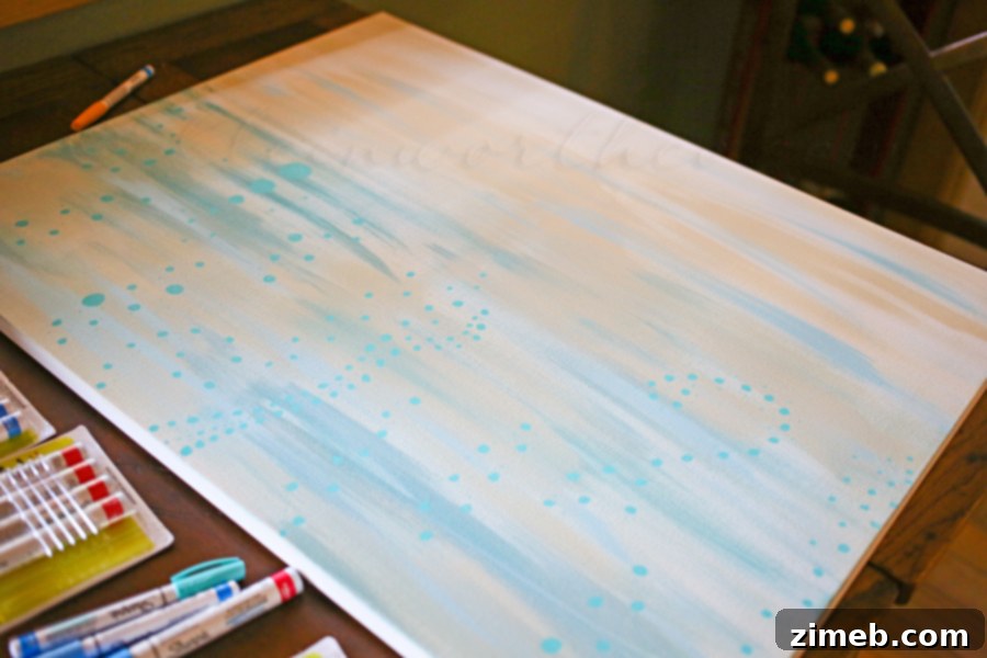 Sharpie Paint Marker Abstractions 5 Layering Paint for a Tranquil Water Effect in Abstract Art