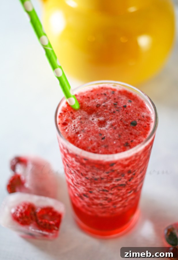 Zesty Berry Pop 2 Sour Berry Fizz - A refreshing summer drink