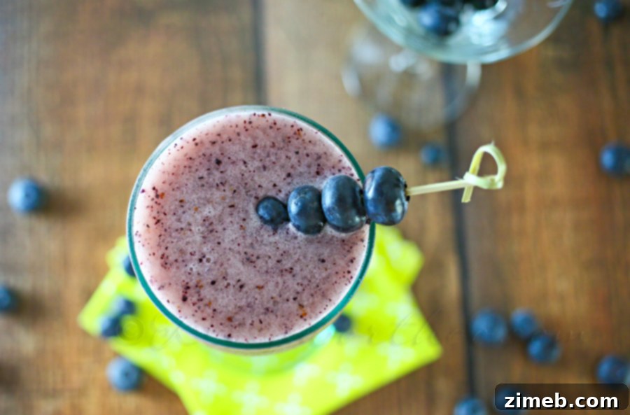 Blueberry Bliss 2 Blueberry Daiquiri - A refreshing, blended blueberry cocktail perfect for summer