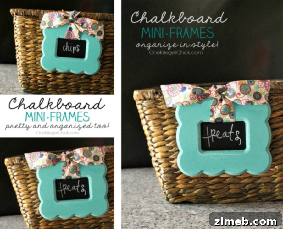 Petite Chalkboard Displays 2 Charming Chalkboard Mini Frames for Home Organization