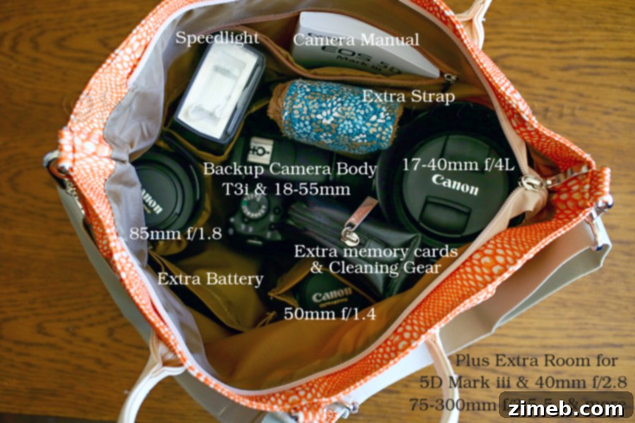 In LinaJake's Camera Bag 3 Inside the LinaJake Bag: Spacious Interior for Photography Gear and Essentials