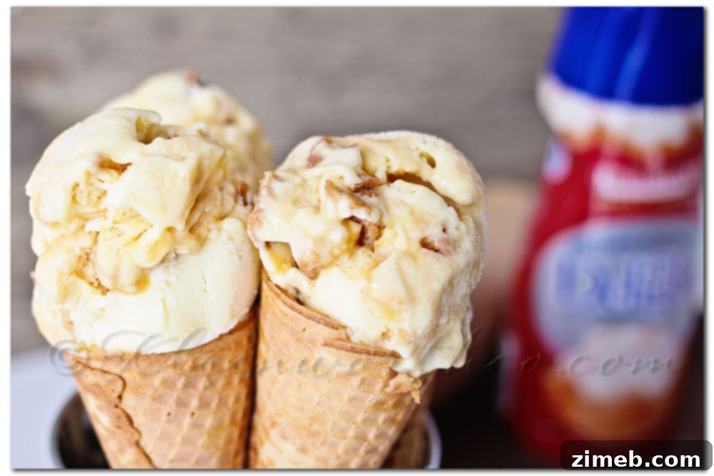 Caramel Sugar Cone Frozen Yogurt, an International Delight recipe, inspired by Cold Stone
