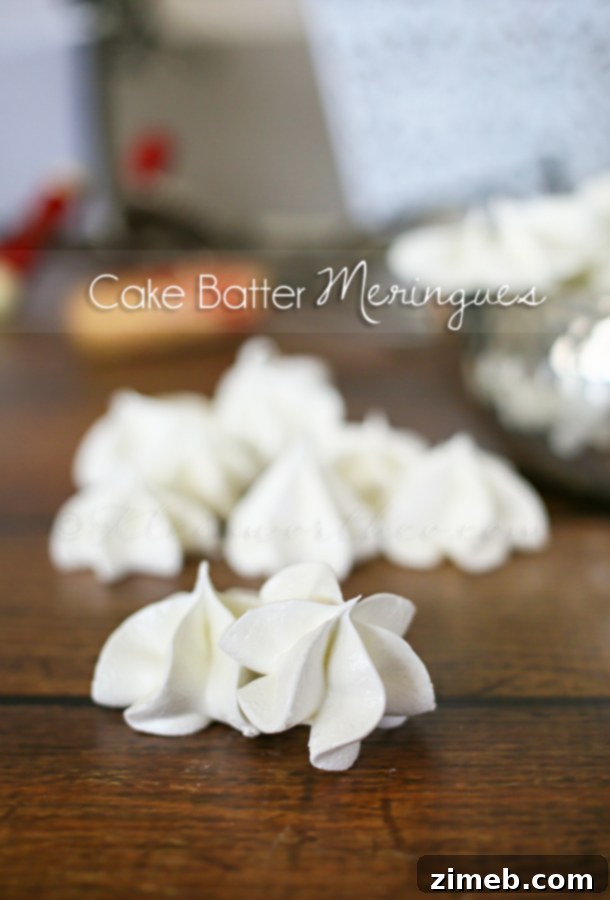 Cake Batter Kisses 5 A tray full of freshly baked Cake Batter Meringues, golden and delicate.