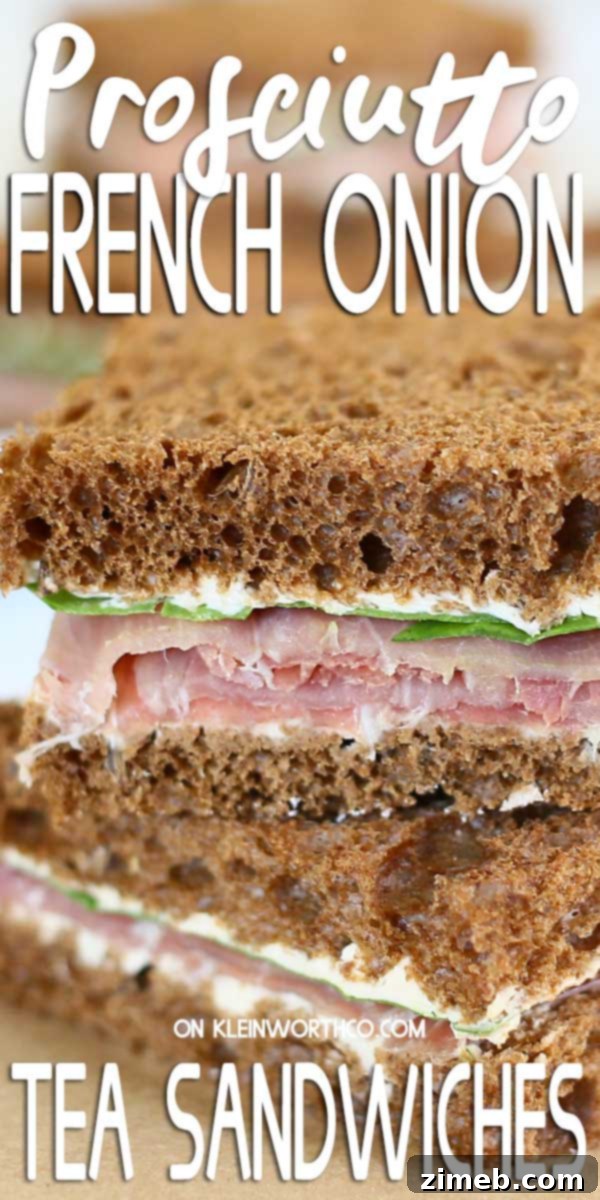 Elegant Prosciutto French Onion Tea Sandwiches for Parties