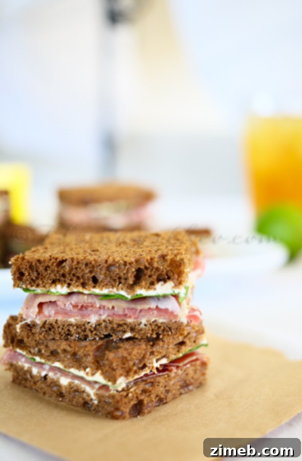 French Onion Sandwiches with Prosciutto and Spinach