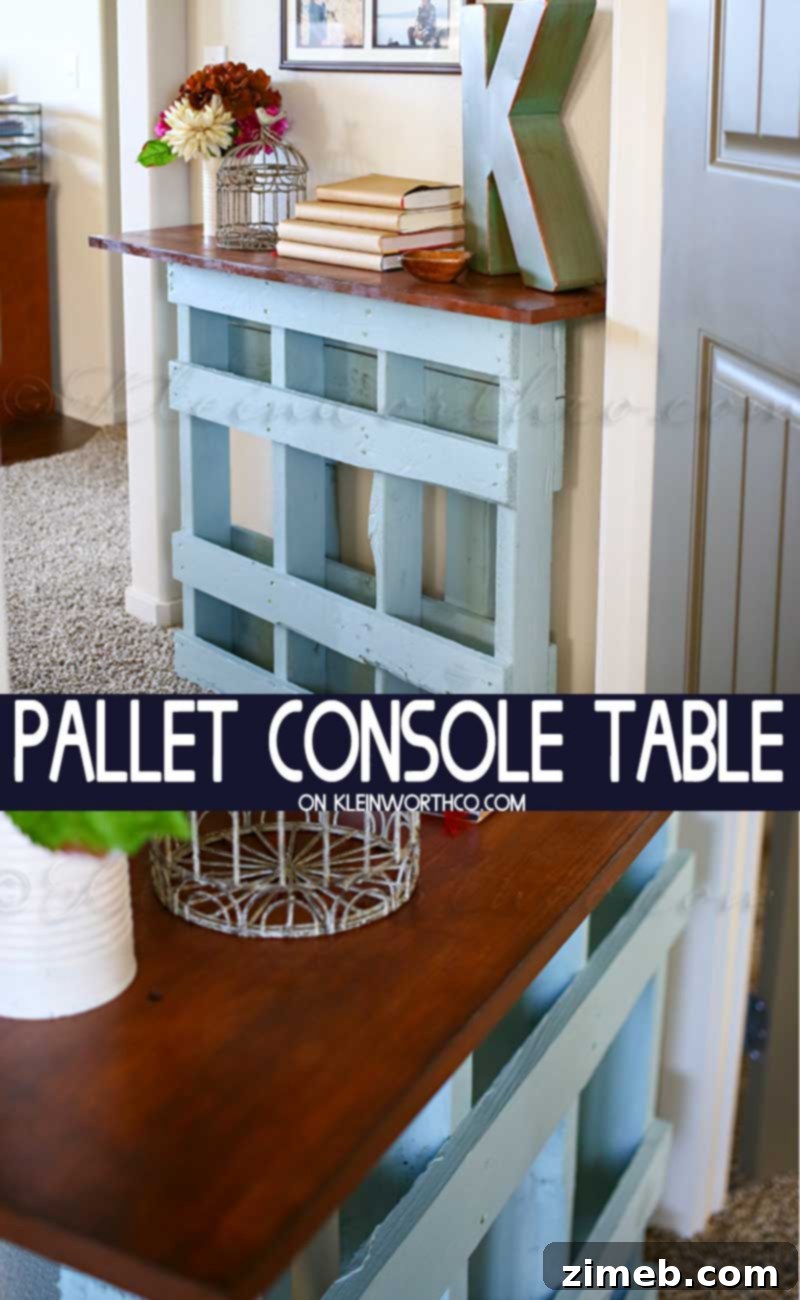 Upcycled Pallet Console: Build Your Own 2 Stylish DIY Pallet Console Table for Small Spaces