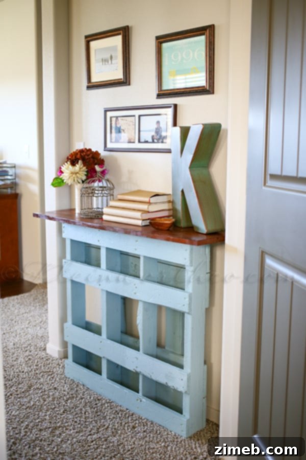 DIY Pallet Console Table Pallet Console Table in Home Office View