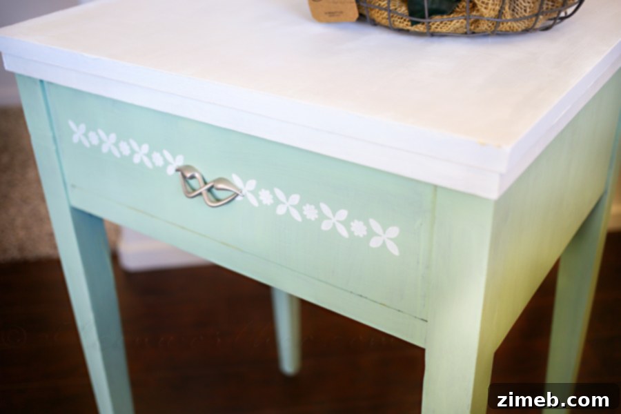 Antique Sewing Table Makeover - Refreshed Hardware