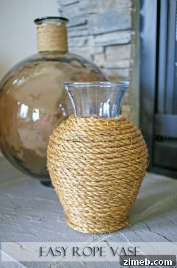 Easy Rope Vase - Creative Home Decor
