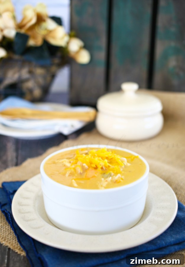 Delicious Jalapeno Cheddar Chicken Soup Ready to Serve