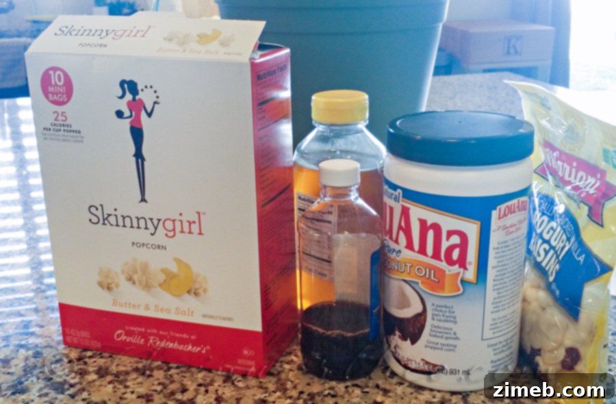 Guilt-Free Caramel Popcorn 3 Unboxing Skinnygirl Popcorn and other fresh ingredients for caramel popcorn