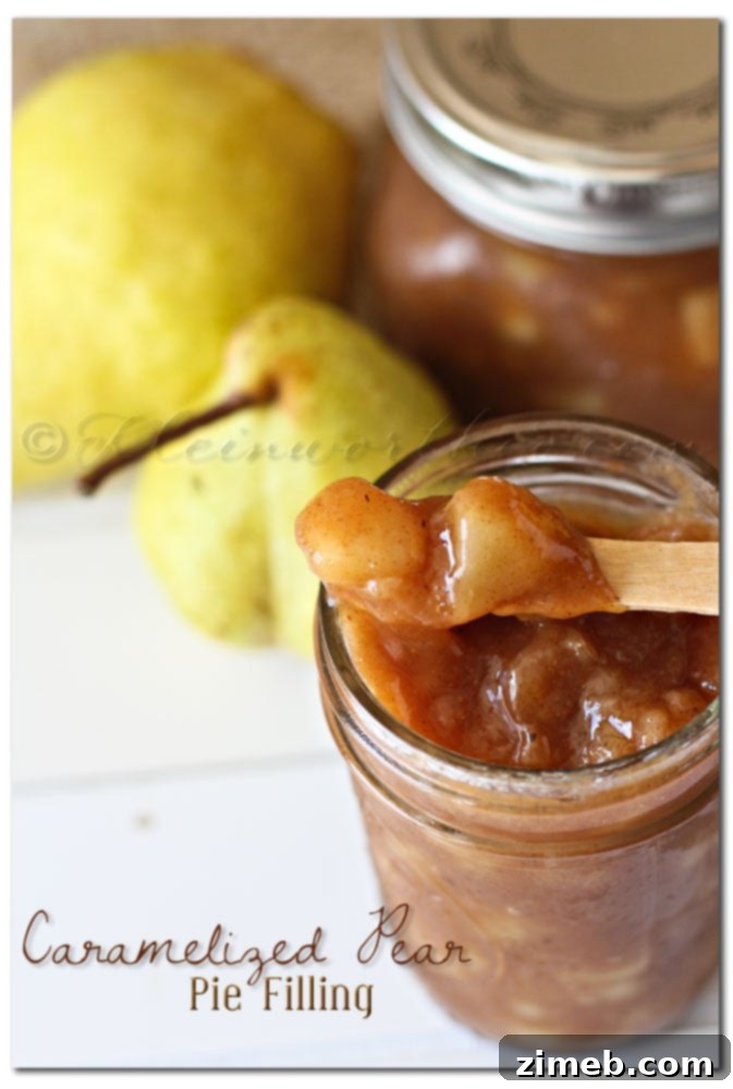 Delicate Poached Pears 5 Caramelized Pear Pie Filling recipe image