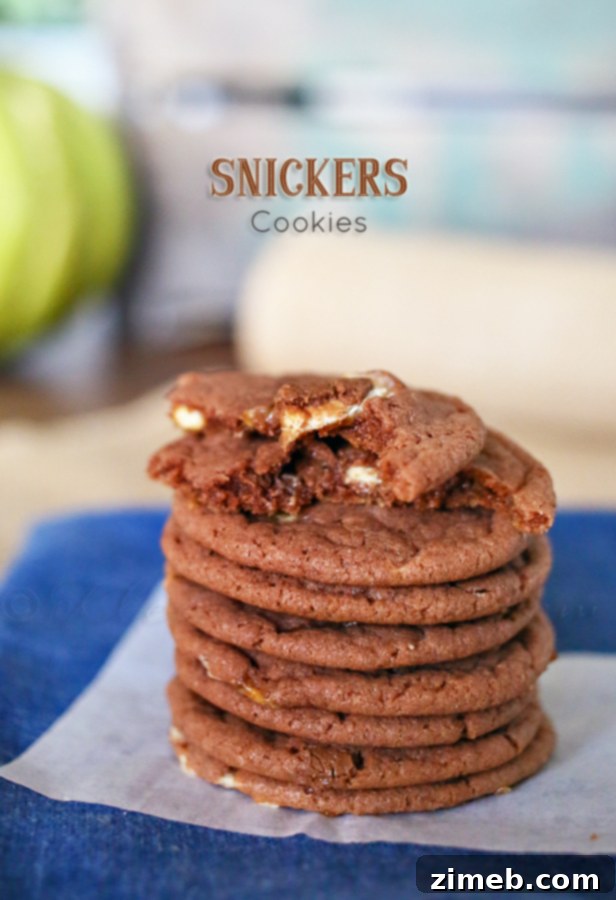Loaded Snickers Cookies 3 Snickers Cookies