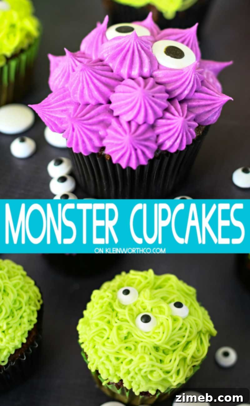 Beastly Bites 2 Monster Cupcakes - Colorful Halloween Desserts