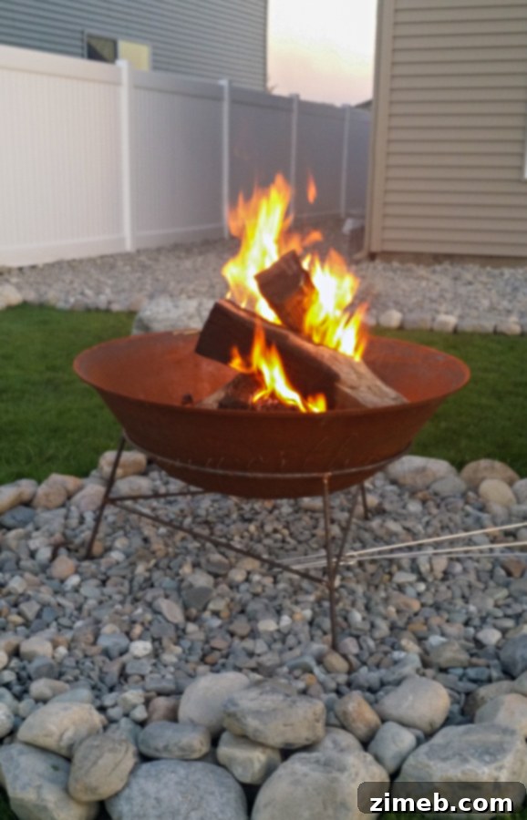 Warm Up Your Perfect Fall Family Day with Pumpkin Pie Hot Chocolate 9 Family enjoying a campfire and s'mores in the backyard