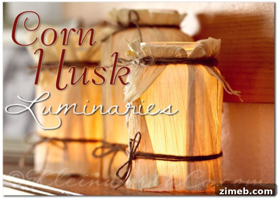 Corn Husk Luminaries {DIY}