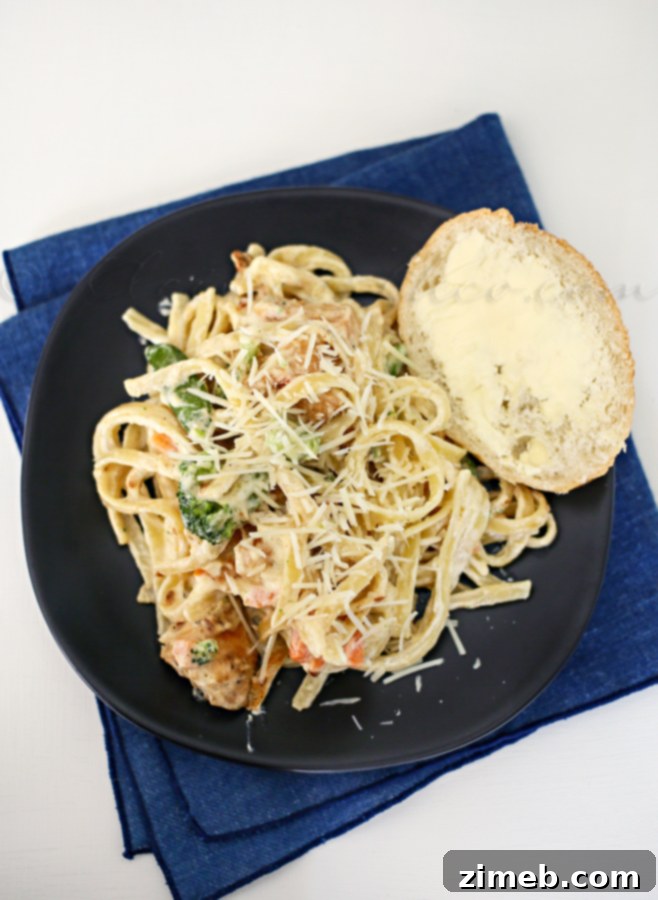 Veggie Chicken Alfredo