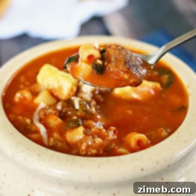 Hearty Italian Sausage and Ditalini Soup 6 Ditalini & Sausage Soup