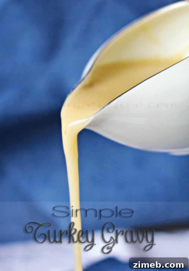Smooth and savory simple turkey gravy, perfect for any holiday meal
