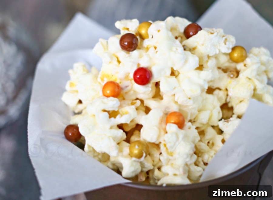 Delicious White Chocolate Fall Popcorn