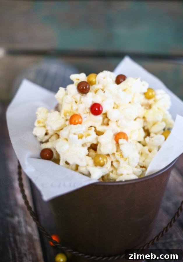 White Chocolate Fall Popcorn for gifting