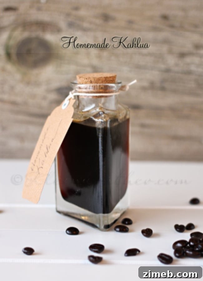 Homemade Kahlua for gifting