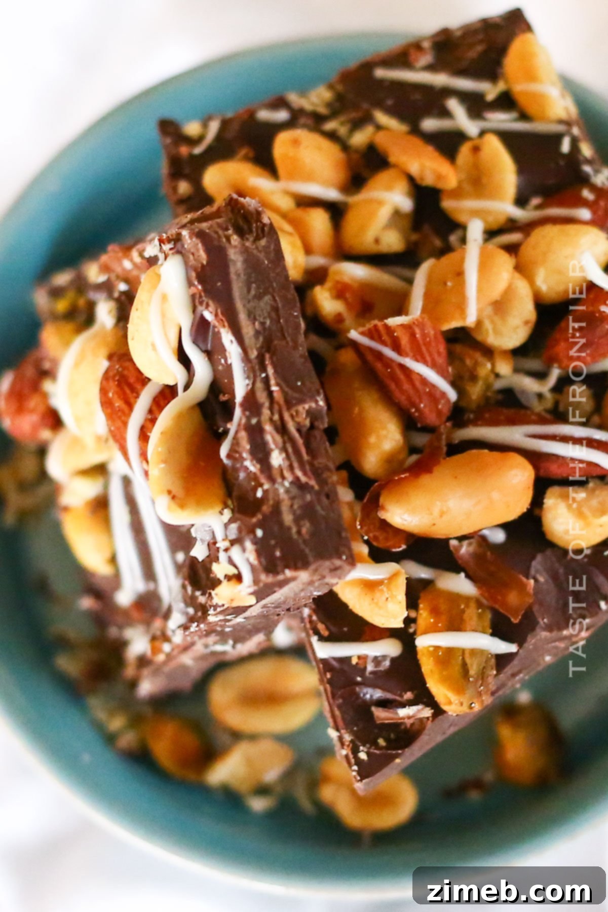 Homemade Chocolate Bark with Nuts - easy recipe