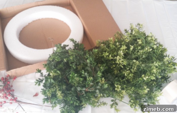 Timeless Boxwood Charm 3 DIY Boxwood Wreath Supplies and Crafting Materials