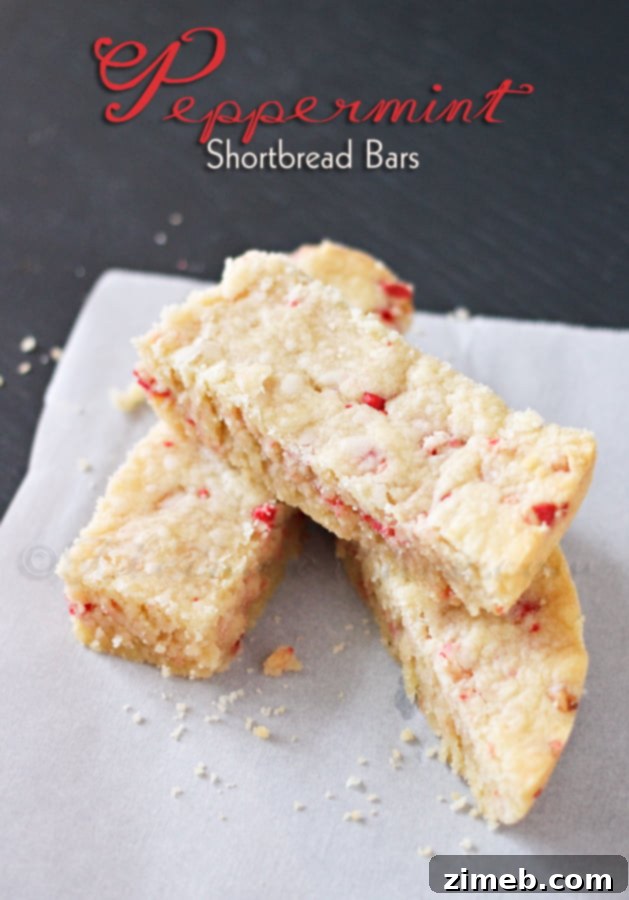 Cranberry Cheer Butter 8 Peppermint Shortbread Bars