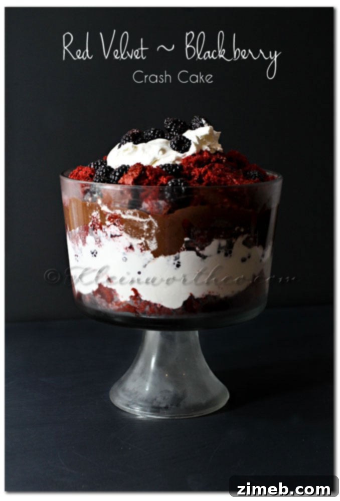 Chocolate Peppermint Bliss 6 Red Velvet BlackBerry Crash Cake, recipe