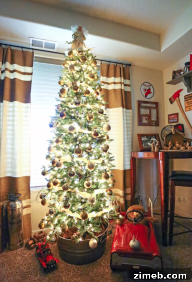Step Inside My 2014 Christmas Wonderland 3 Our Cozy Christmas Room Decor with Slim Tree