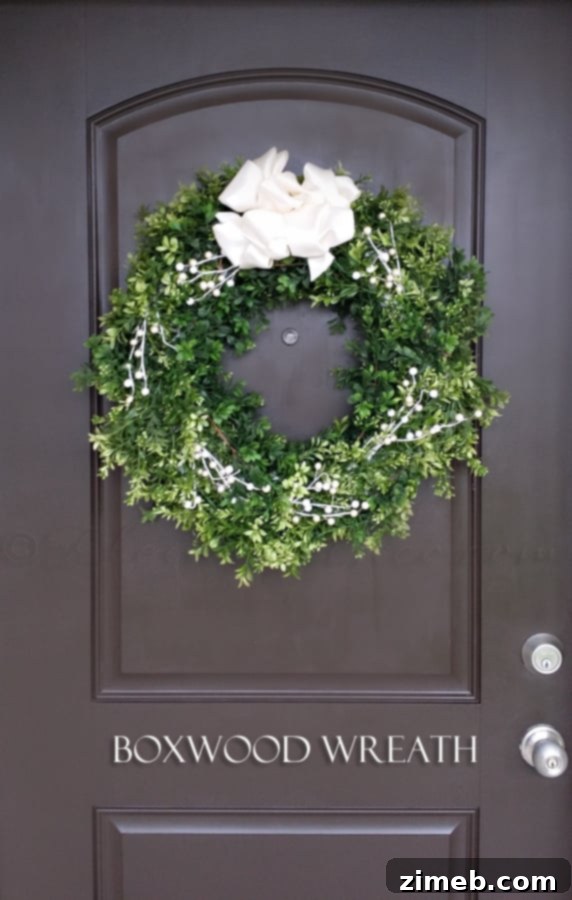 Step Inside My 2014 Christmas Wonderland 9 DIY Boxwood Wreath Tutorial