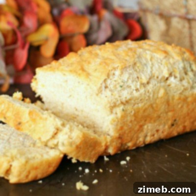 Cheddar Chive Beer Bread 2 Cheddar & Chive Beer Bread in a loaf pan