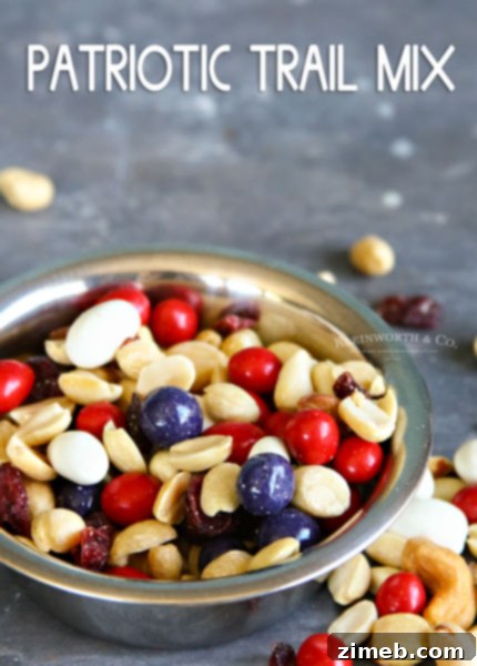 Cinnamon Raisin Power Poppers 8 Patriotic Trail Mix Recipe, a simple and festive snack