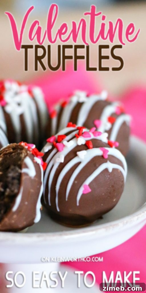 Sweetheart Oreo Truffle Kisses 2 Delightful Valentine Oreo Truffles adorned with heart sprinkles