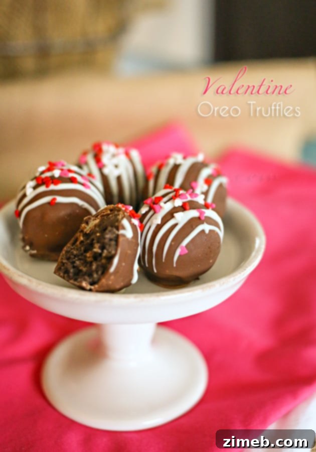 Valentine Oreo Truffles Beautifully presented Valentine Oreo Truffles