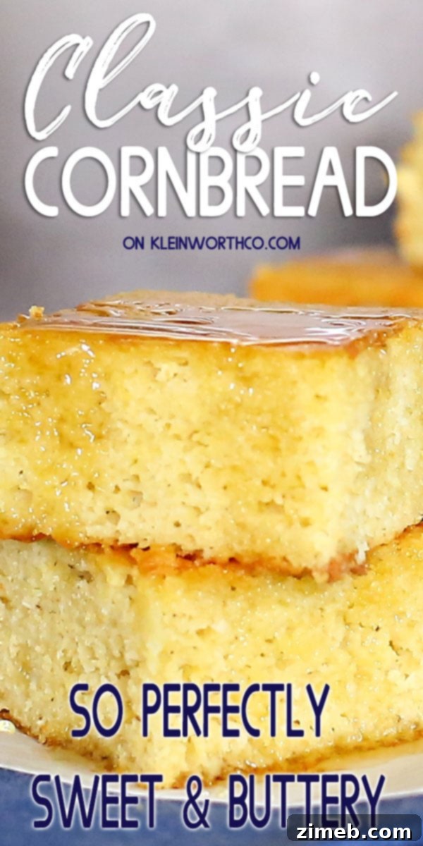 Homestyle Cornbread 2 Deliciously moist Classic Cornbread recipe made with buttermilk and butter