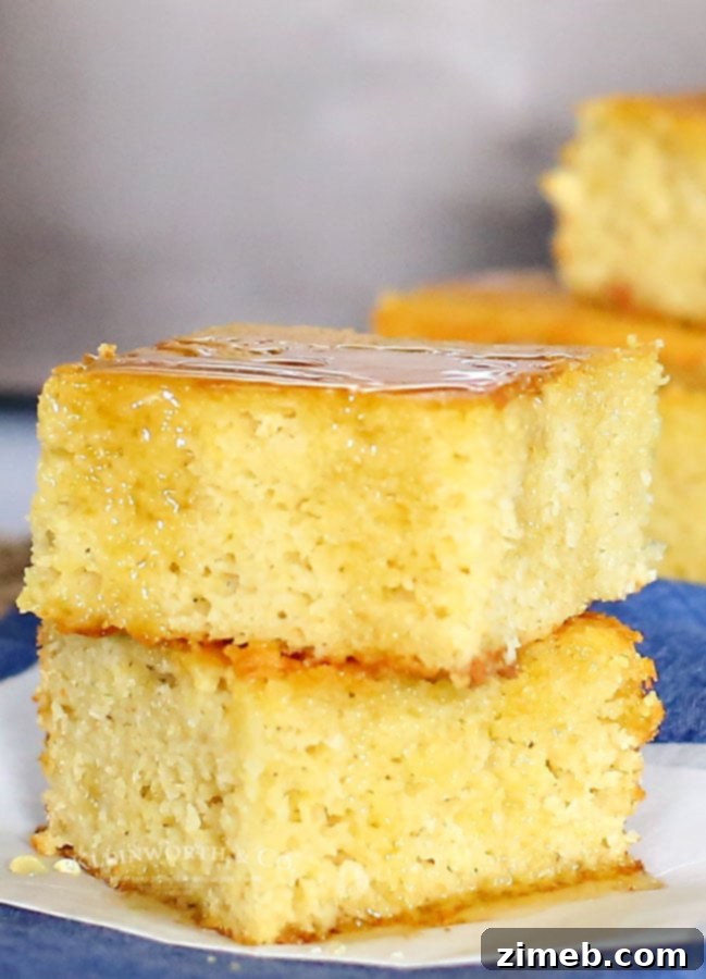 Homestyle Cornbread 7 Recipe for cornmeal bread, beautifully baked and ready to serve