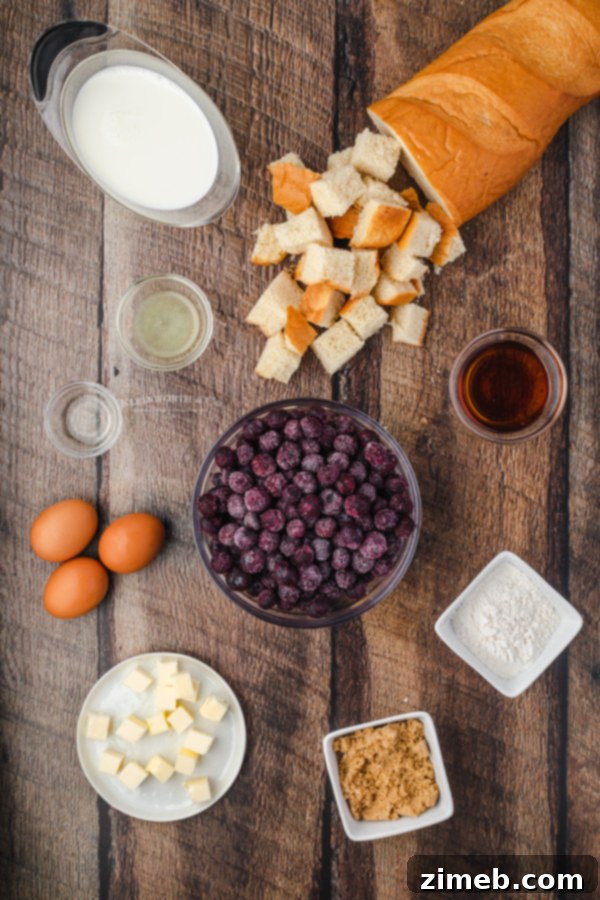 Blueberry French Toast Bake 5 Blueberry Baked French Toast Ingredients