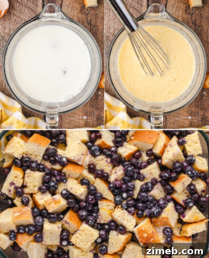 Blueberry French Toast Bake 8 making the egg mixture