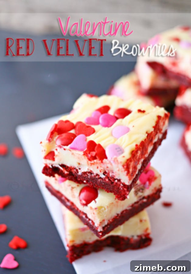 Romantic Card Keeper 10 Valentine Red Velvet Brownies